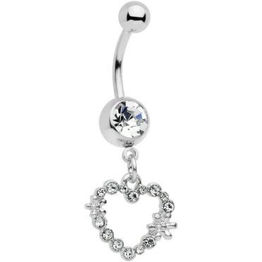 College Jewelry Cal State Long Beach Belly Ring in Stainless Steel and Sterling Silver 